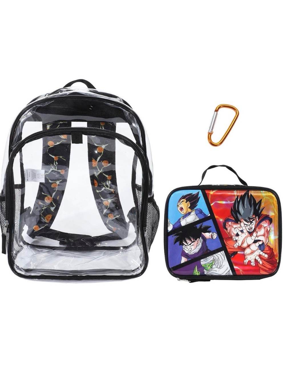 New Goku 2-Piece 16" Kids Clear
Backpack & Lunch Box School Travel
Vegeta Gohan